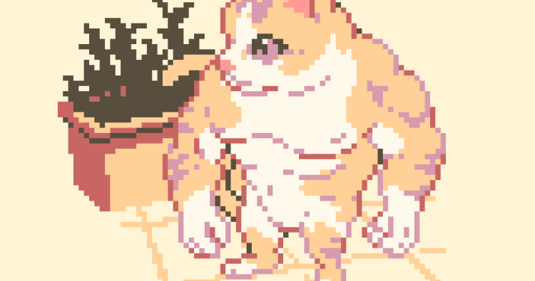 buff cat - Pixel Parmesan